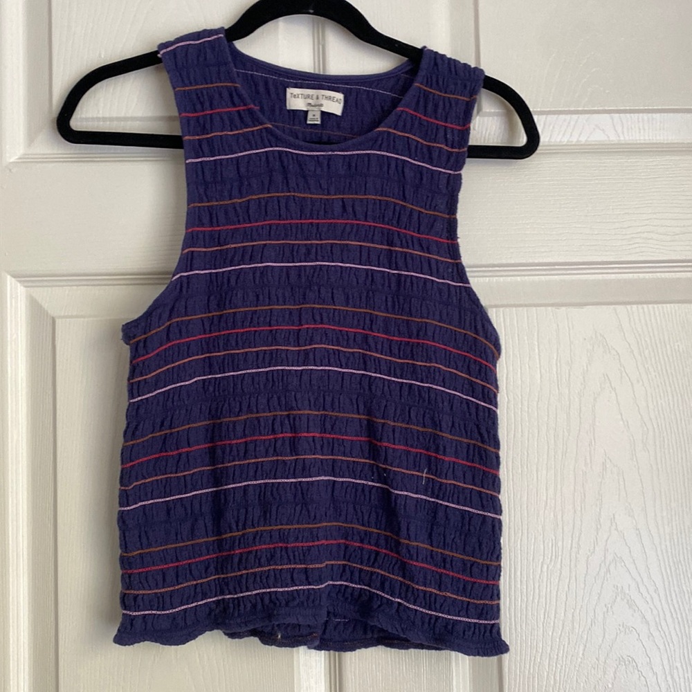 Madewell texture & thread cotton striped top